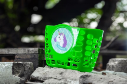 Кошик дитячий пластиковий на кермо ONRIDE Pony Mini зелений для велосипедів 12-14